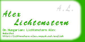 alex lichtenstern business card